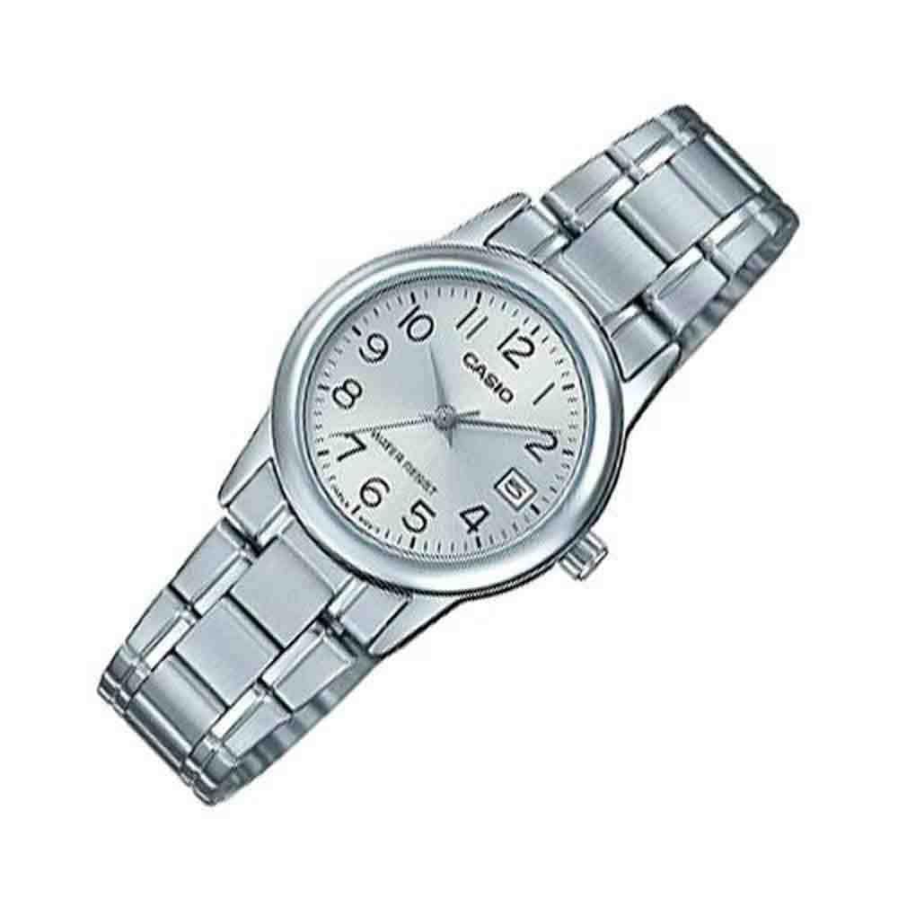 Relogio Feminino Casio Fundo Prata Ltp-v002d-7budf