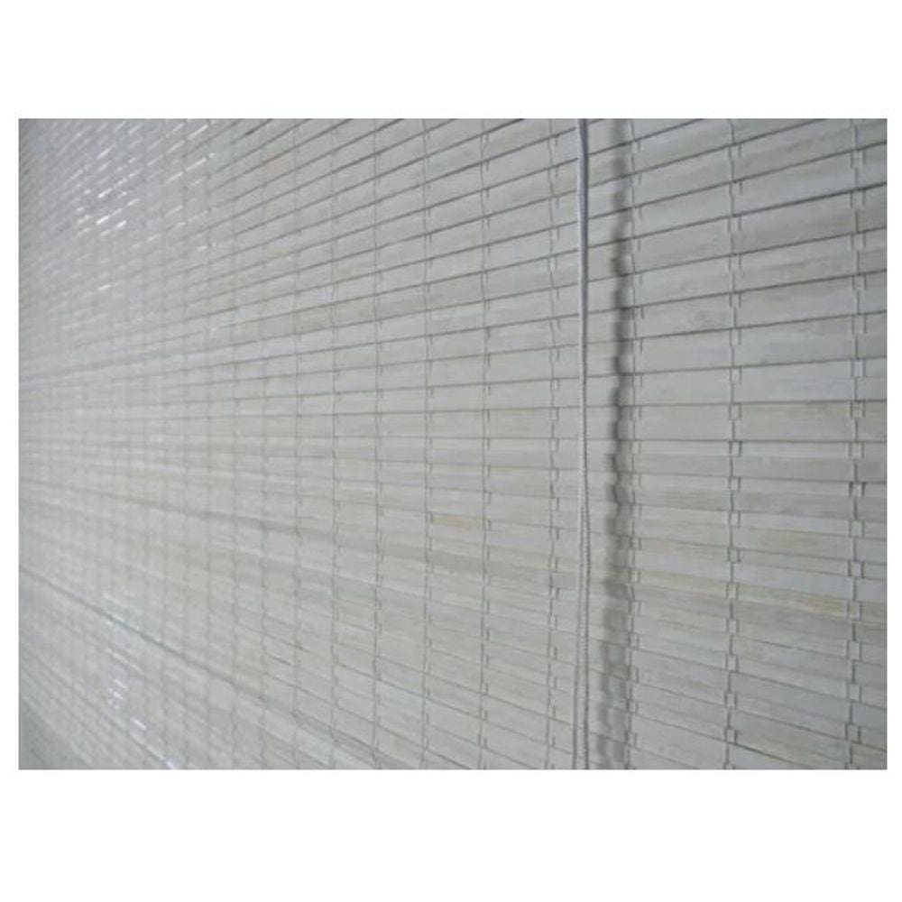 Persiana Bambu Romana Block Branca 180 (L) X 160 (A) cm Cortina Madeira C/ Bandô 1,80 x 1,60