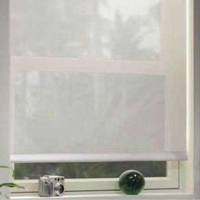 Persiana Rolo Translúcida Branca 140 (L) x 160 (A) cm Cortina Screen Solar Off-White 1,40 X 1,60