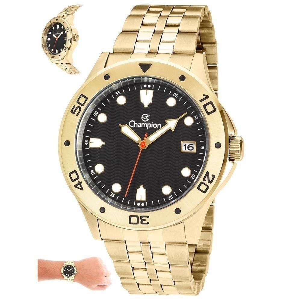 Relógio Champion Masculino Dourado Ca31453U