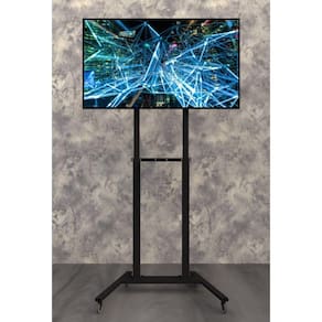 Suporte Tv Pedestal Móvel Duplo Com Rodizio PED-04