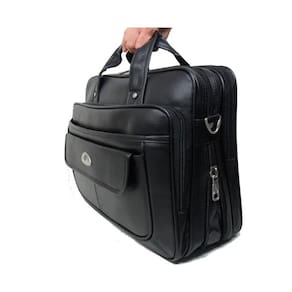 Pasta Couro Executiva Masculina Notebook Kvn 898 Preta