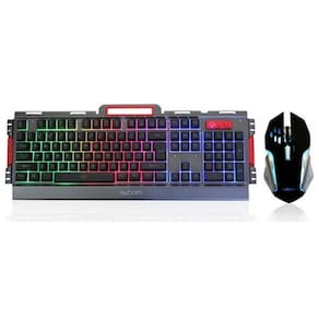 Kit Gamer Com Iluminação De Led E Acabamento De Metal Usb2.0