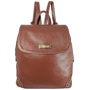 Mochila Feminina De Couro Le Voyage Pequena Leve Espaçosa