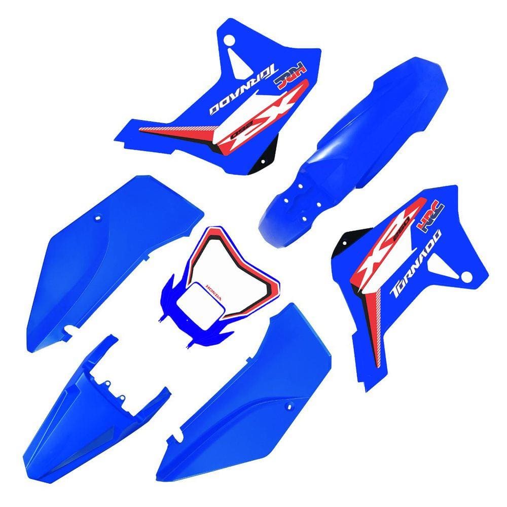 Kit Plástico Biker R1de Xr 250 Tornado C/ Carenagem Farol Adesivo