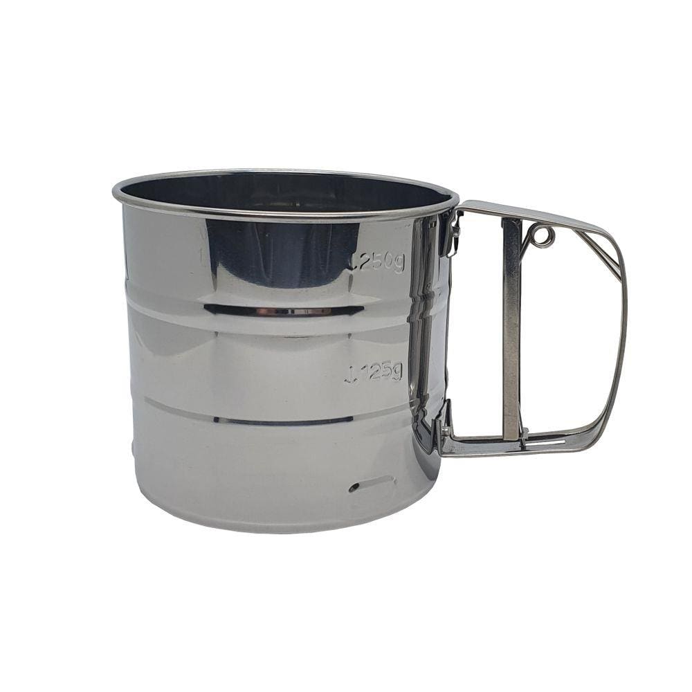 Polvilhador Em Aço Inox C/ Peneira Para Açucar, Tapioca