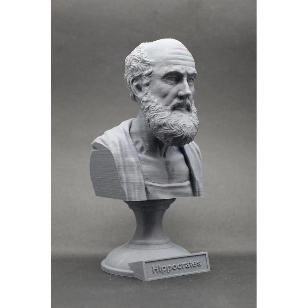 Escultura Busto Hipócrates Médico Grego Pai Da Medicina