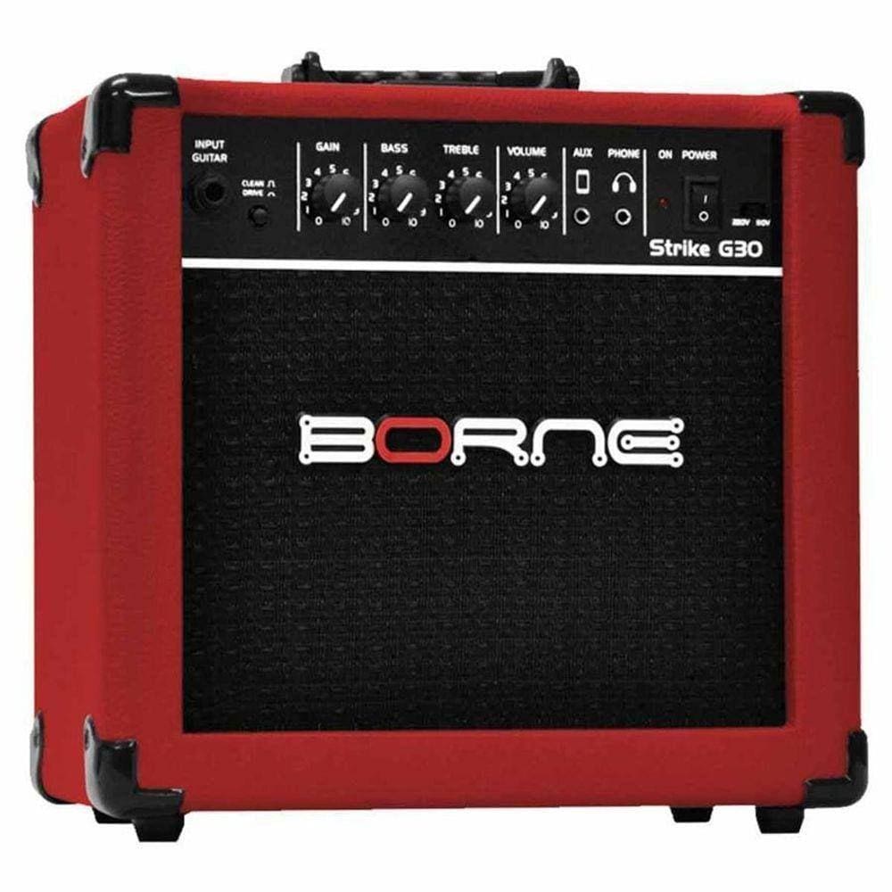 Amplificador Guitarra Borne Strike G30 Vermelho