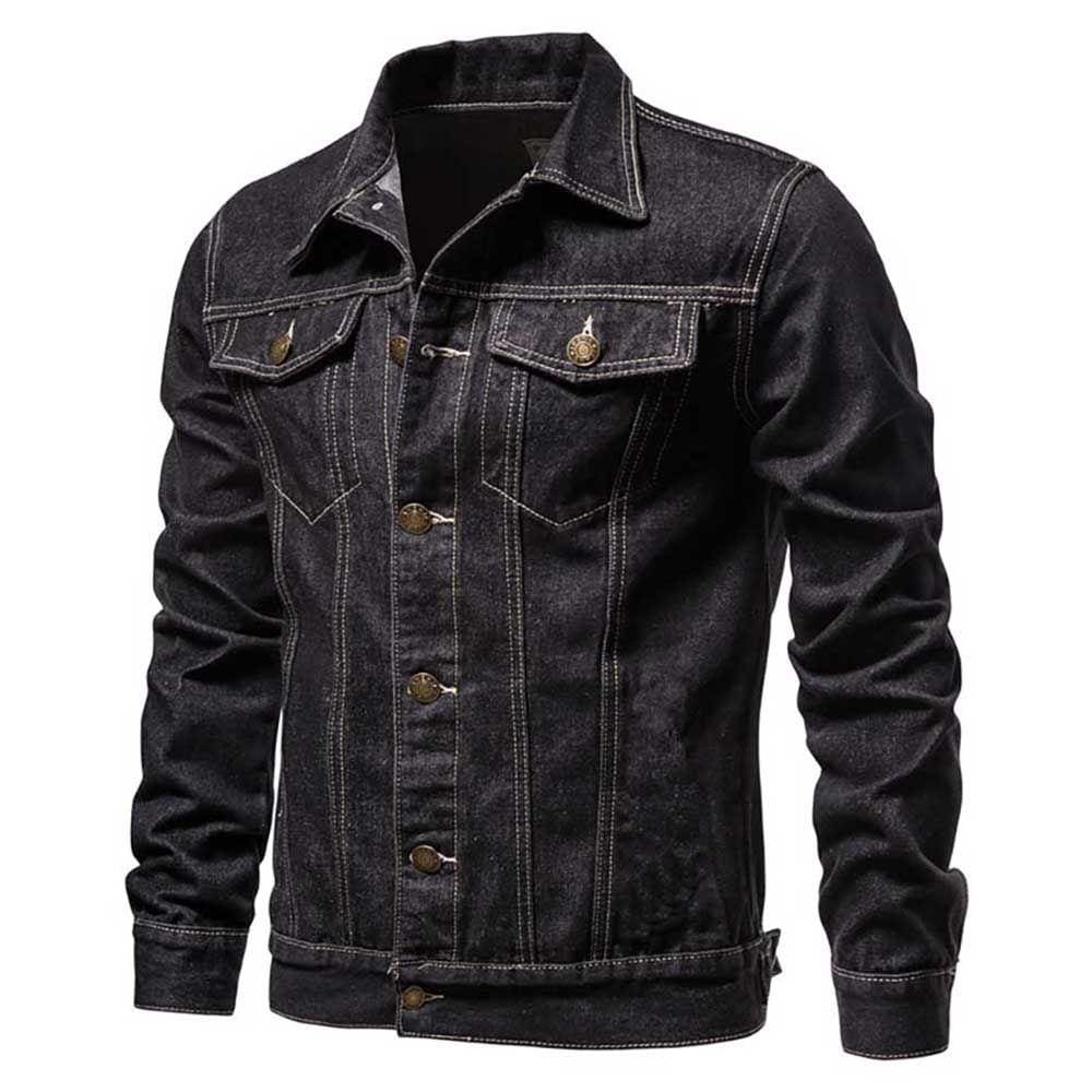 Jaqueta Masculina Jeans Azul e Preta Denim