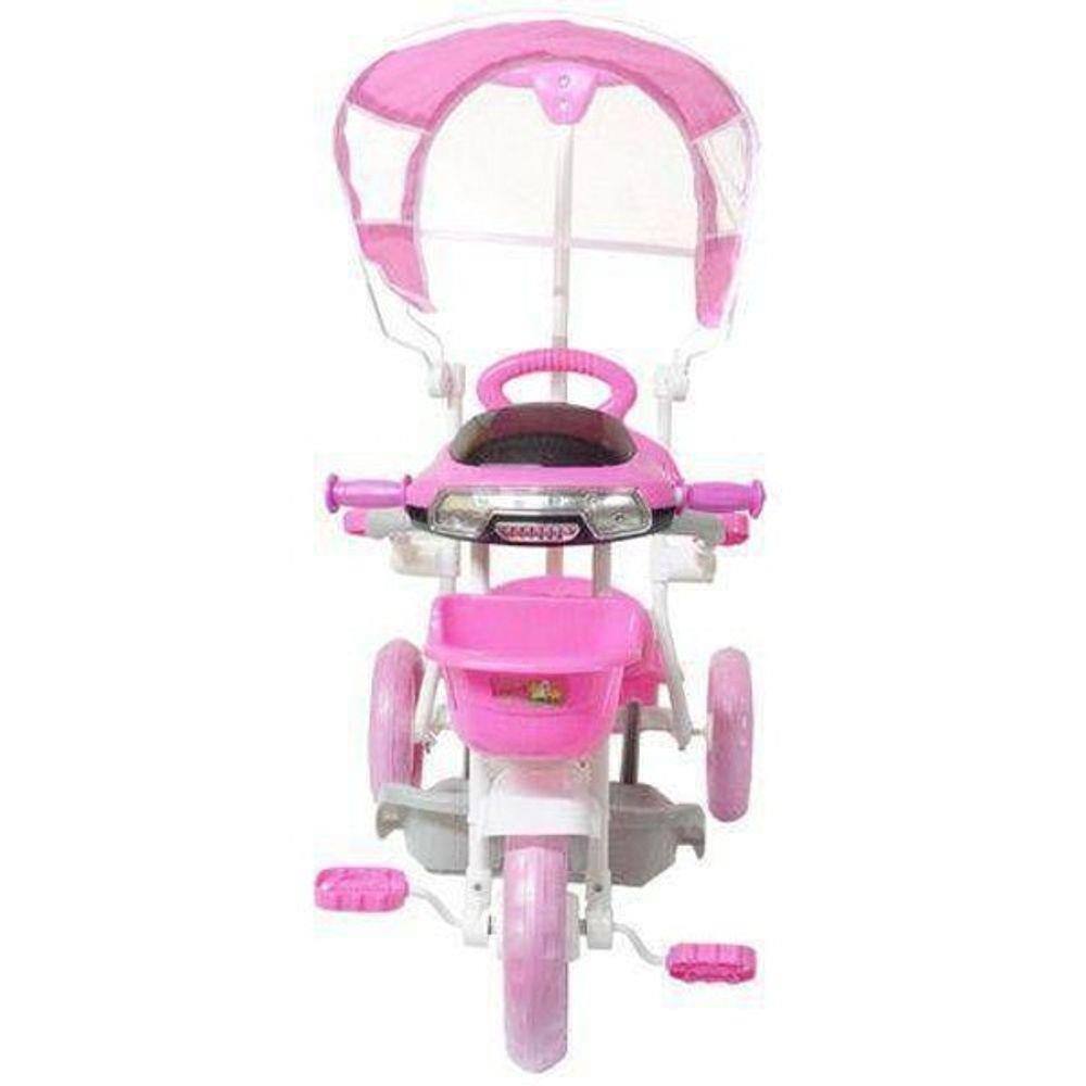 Triciclo Velotrol Tonquinha Motoca Infantil Dino Pink Menina