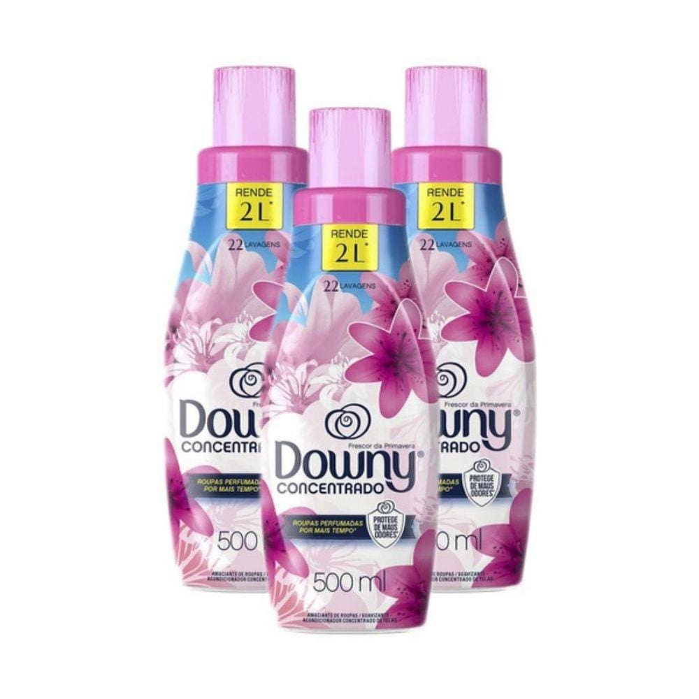 Kit 3 Amaciantes Concentrados Downy 500Ml
