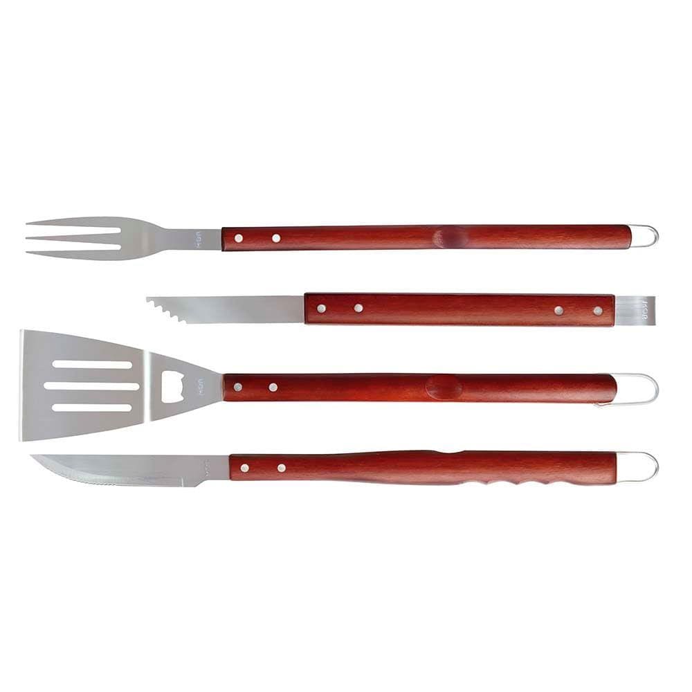 Conjunto para Churrasco 4 Peças Cabos Compridos