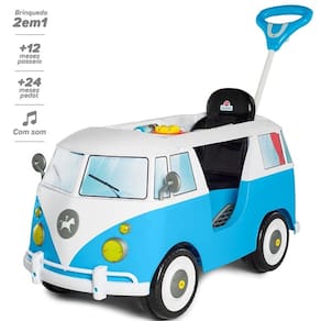 Carrinho de Passeio Pedal Kombina AZUL Calesita 1029