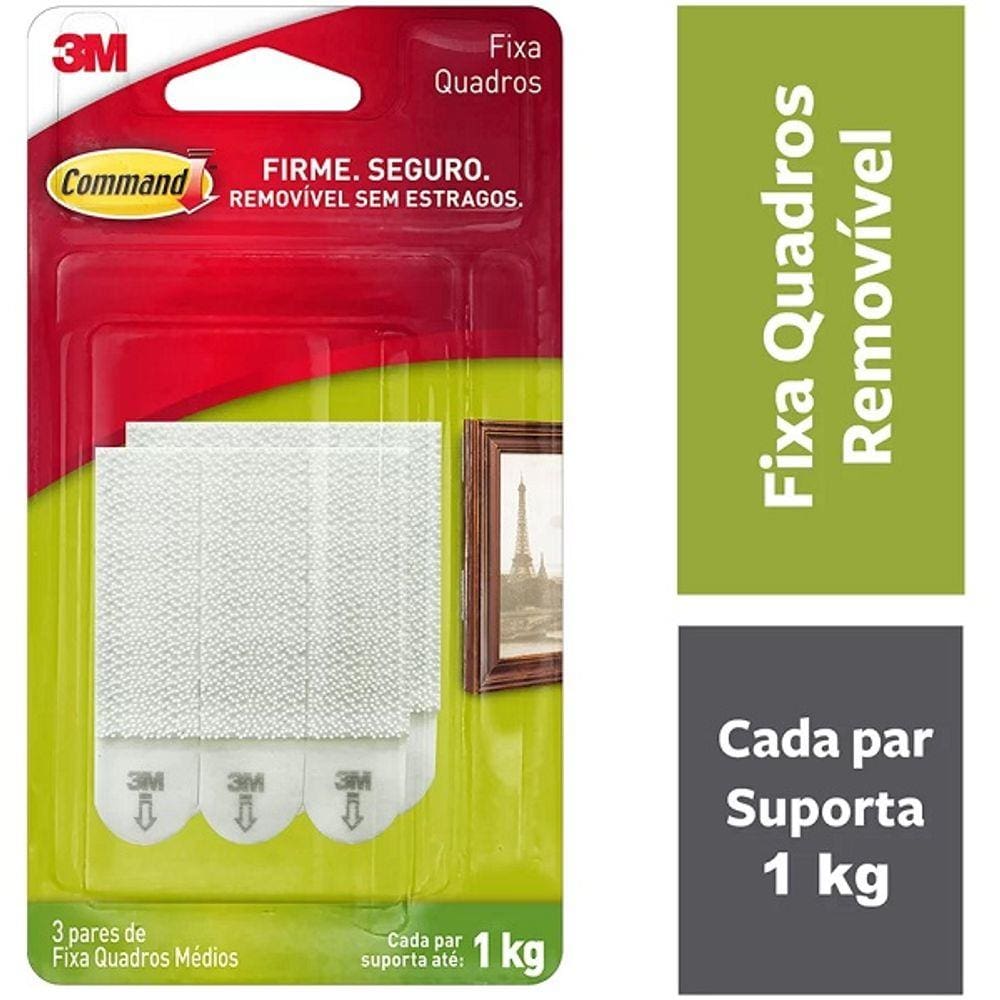 Fixa Quadros Adesivo Command Medio ATE 1KG 3 Unidades 3M