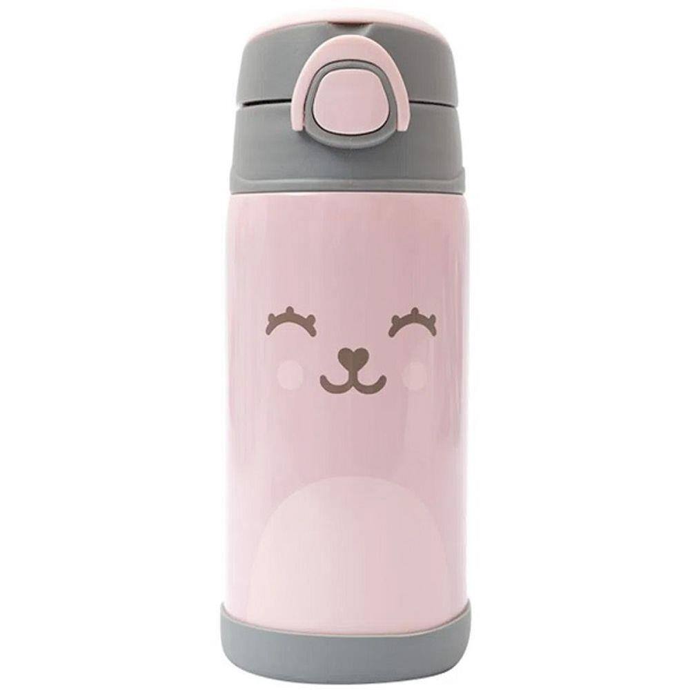 Garrafa Termica Infantil com Canudo GUMY 400ML Rosa Buba 12110