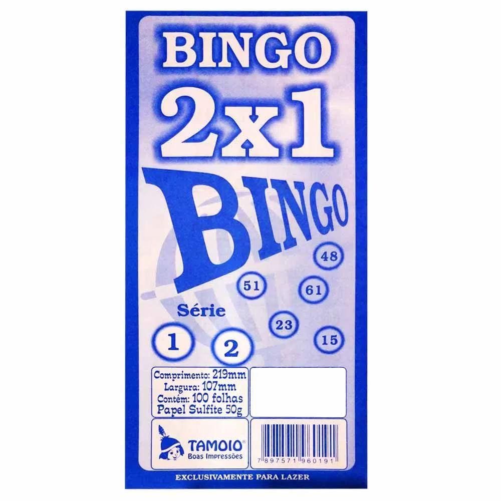 Bloco Bingo Duplo 100 Folhas - Tamoio