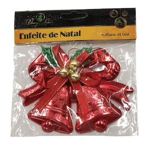 Enfeite de Sino Vermelho NTA1504 - Rio de Ouro
