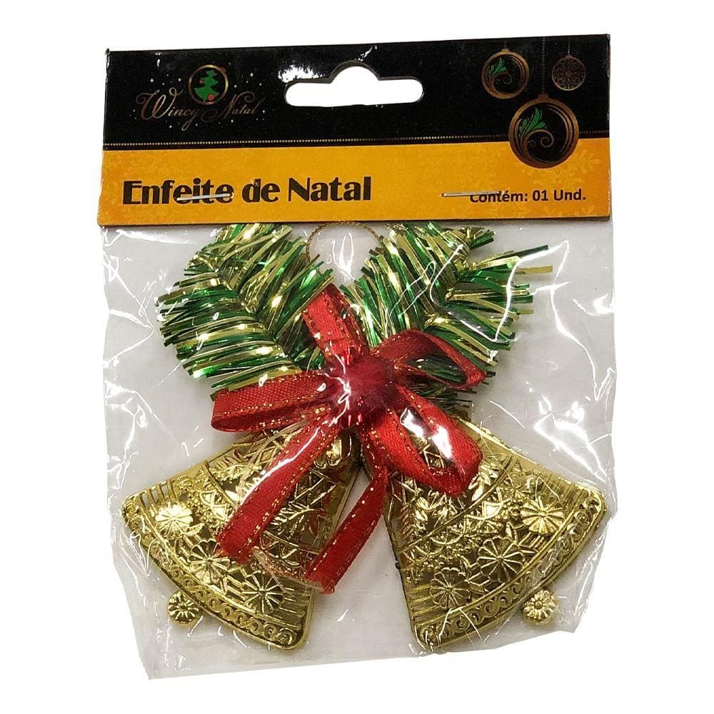 Enfeite de Sino Dourado NTA1503 - Rio de Ouro