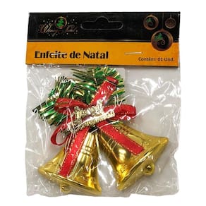 Enfeite de Sino Dourado 2 NTA1503 - Rio de Ouro