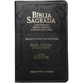 Bíblia Letra Grande Capa PU Luxo PRETA