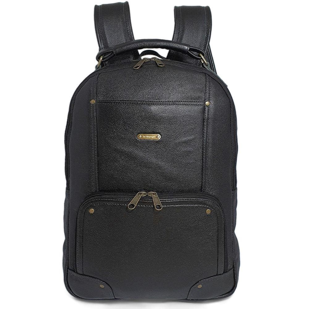 Mochila Executiva Masculina Grande De Couro Para Notebook - Le Voyage