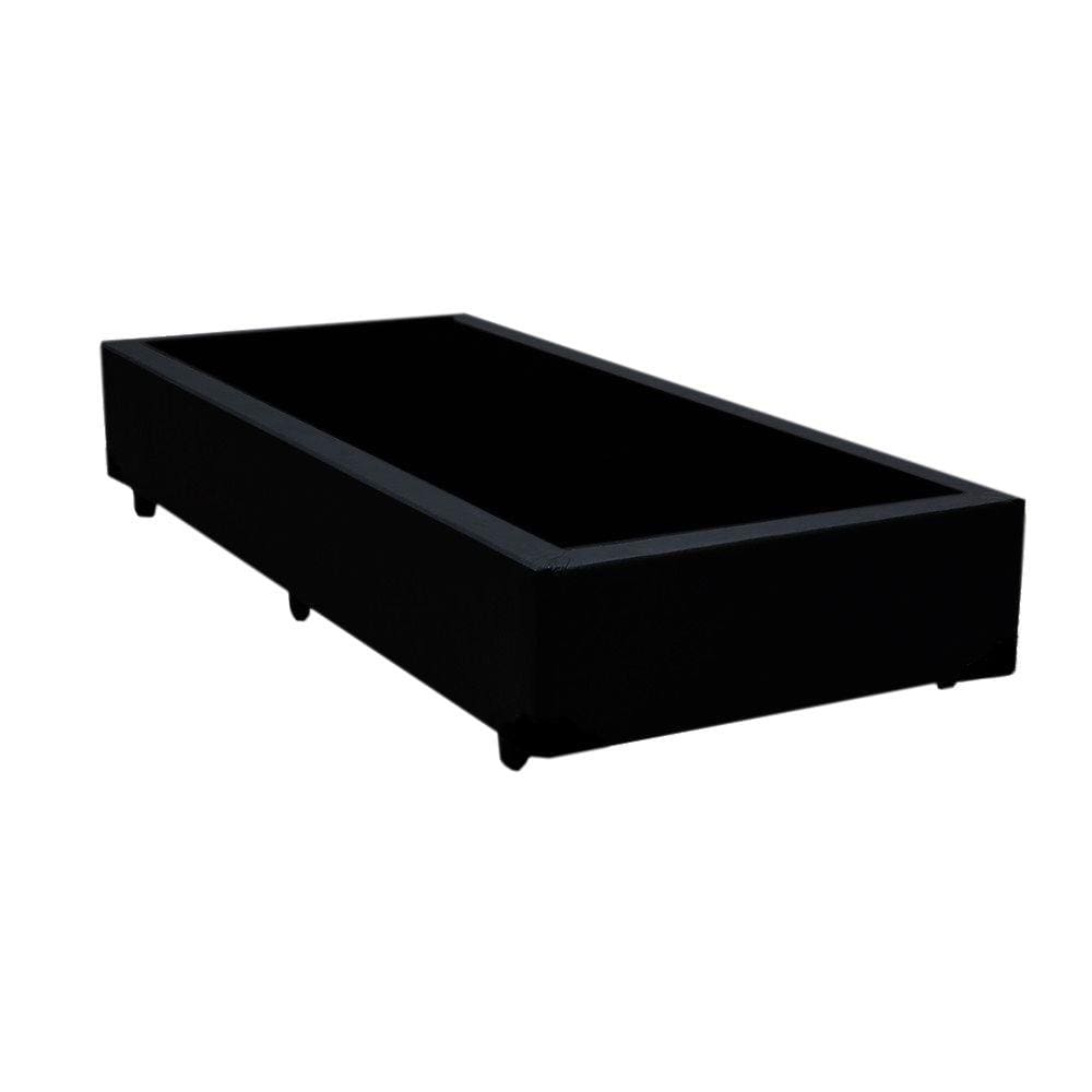 Cama Box Solteiro Belos Sonhos Sintético Preto 40x78x188