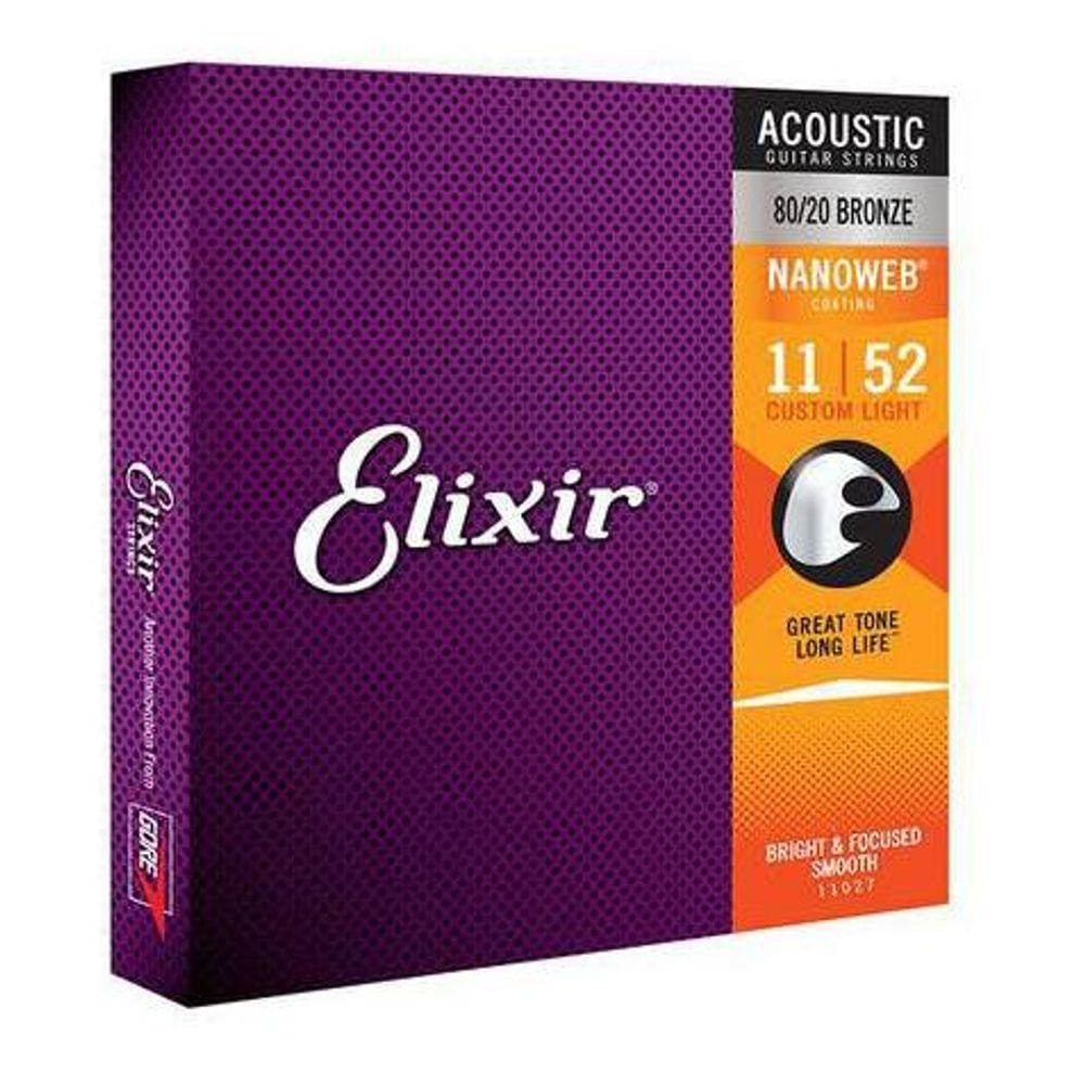 Encordoamento Para Violão Aço Elixir 0.11