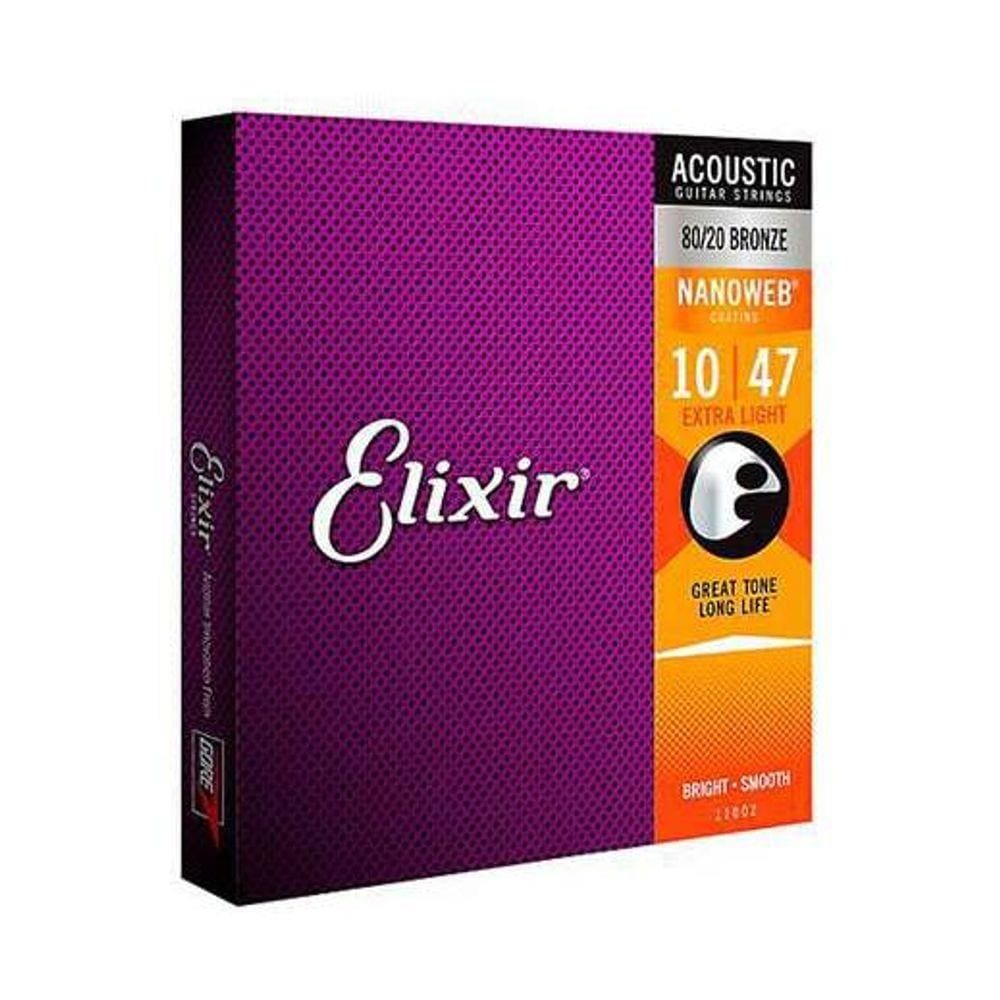 Encordoamento Para Violão Aço Elixir 0.10