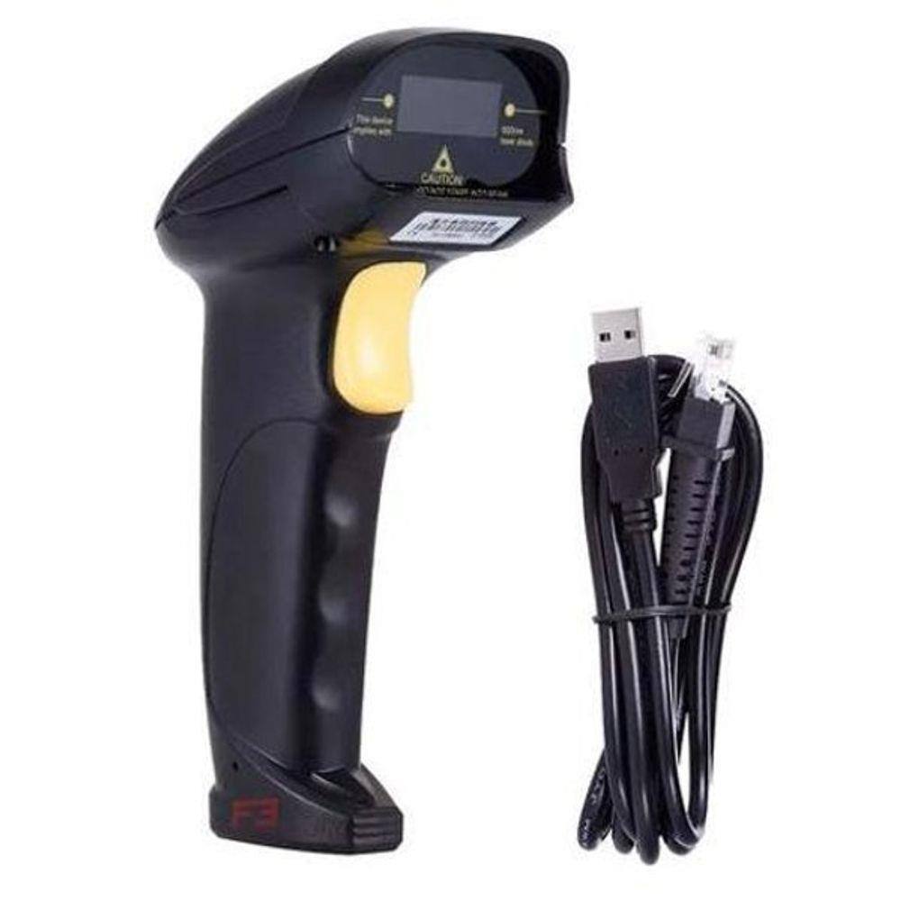 Leitor De Código Barras Com Fio Rj45 Usb Preto Jc-8200