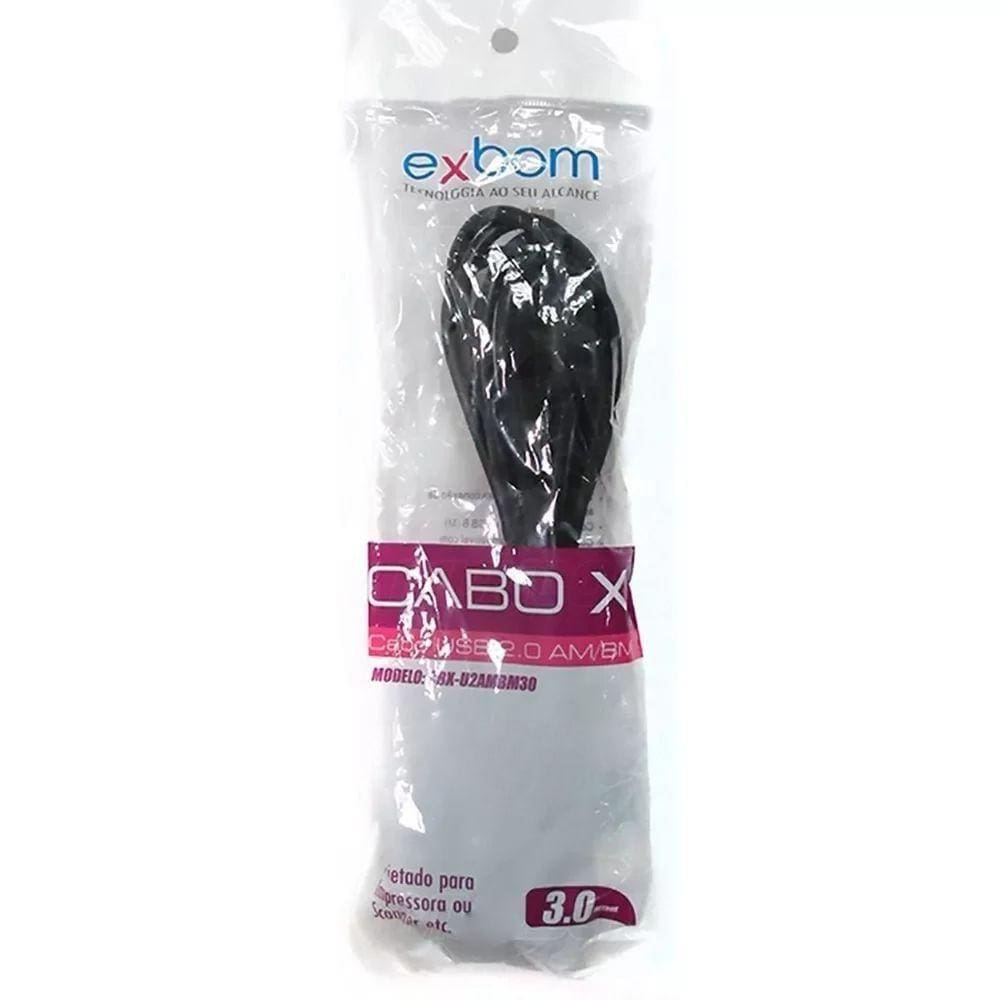 Cabo Impressora USB 3 metros 1975 - Exbom