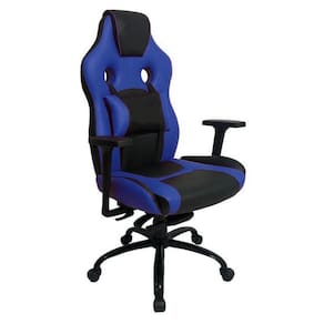 Cadeira Gamer Com Almofada Linha Gamer Racing Azul