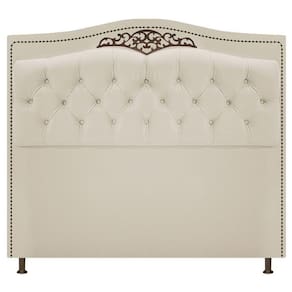 Cabeceira Estofada Yasmim 140cm Casal Bege
