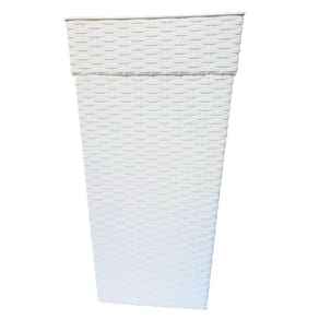 Vaso Para Plantas E Flores Decorativo Ratan 10L Branco