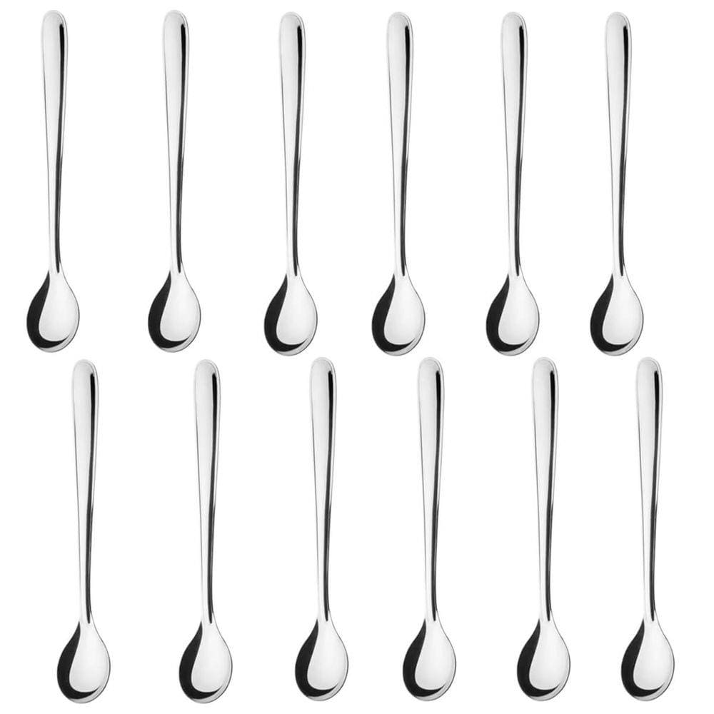 Colher Para Mexer Suco 12 Peças Moniz Conjunto De Colheres 18cm De Aço Inox Simonaggio