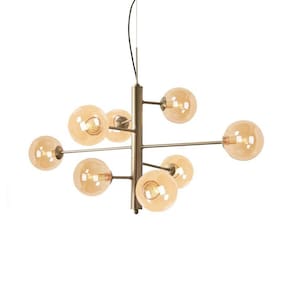 Lustre Pendente Quality Cosmos 1430 G9 Bivolt Bronze / Champagne