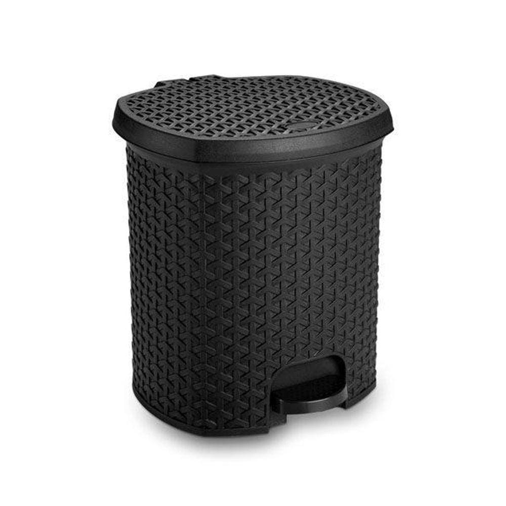 Lixeira C/ Pedal Northon Preta – 6Litros
