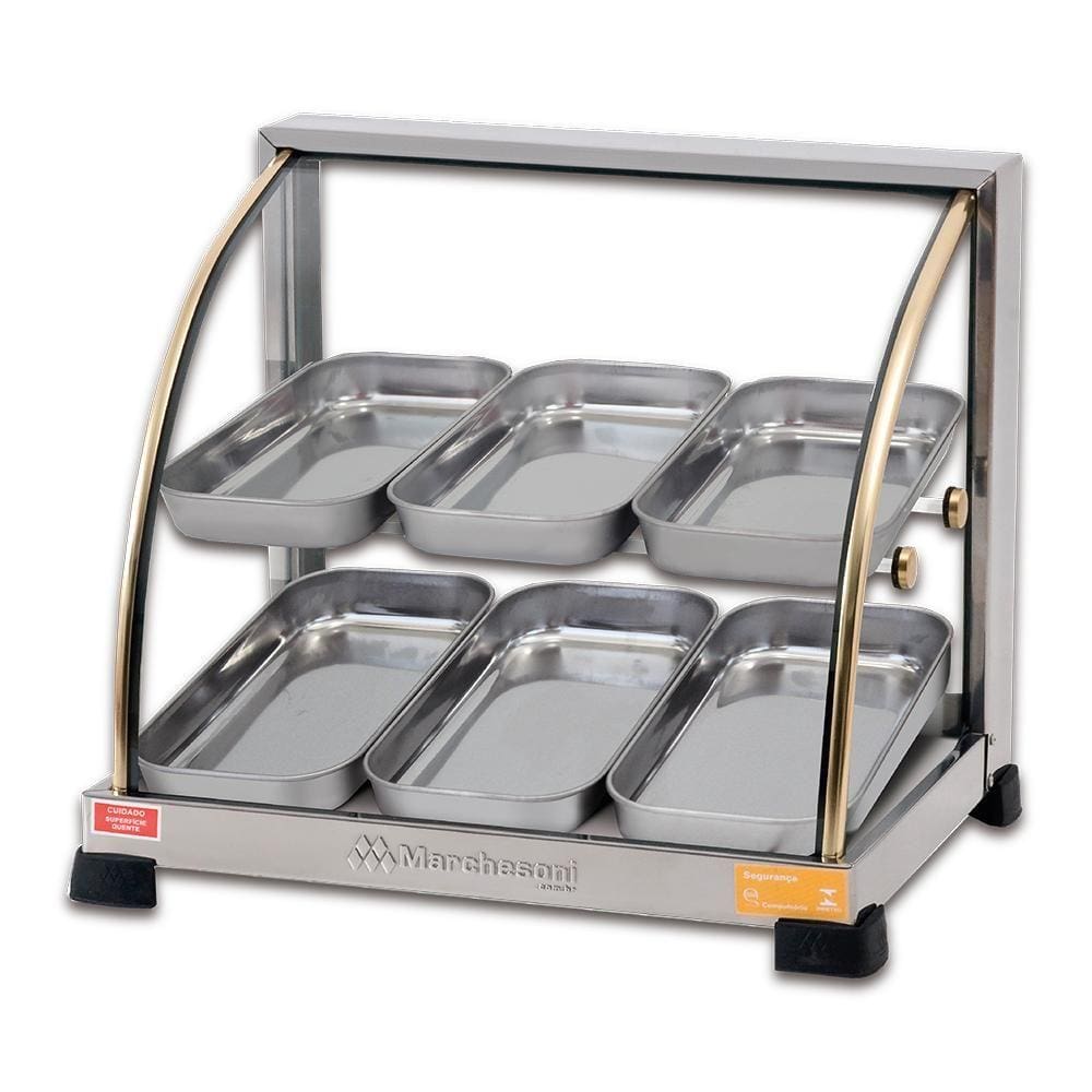 Estufa Para Salgados 6 Bandejas Dupla Linha Ouro 127V - Marchesoni
