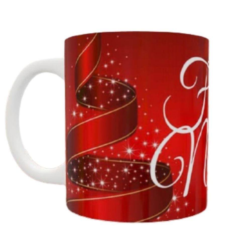 Caneca personalizada de porcelana com dizer Feliz Natal 2021