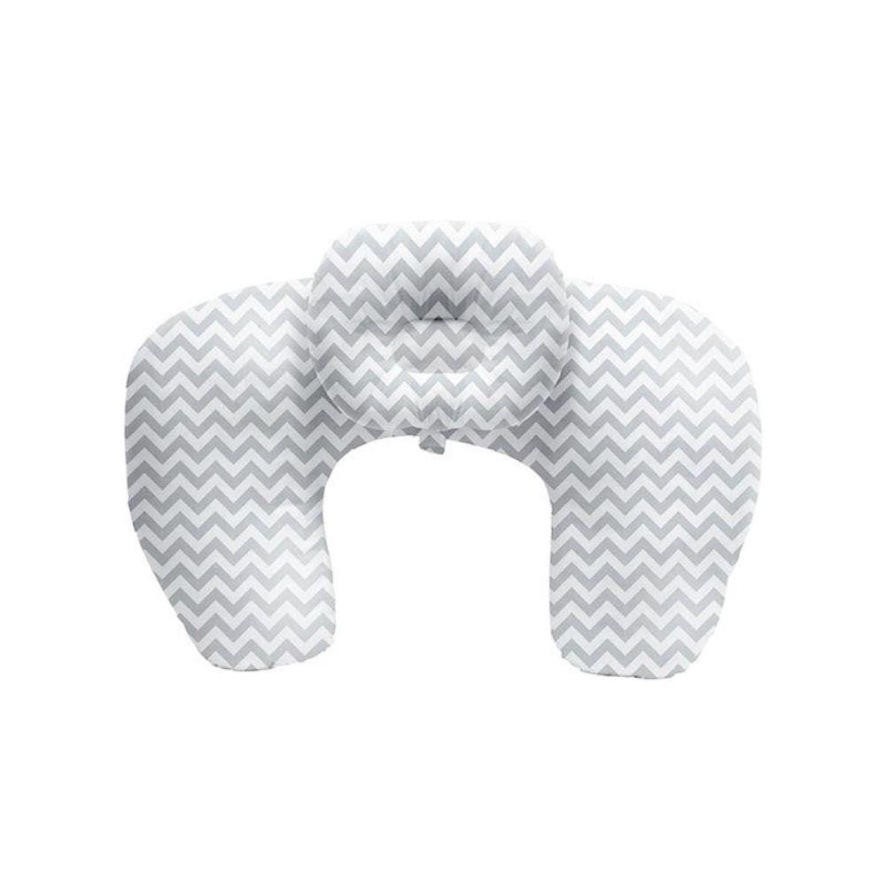 Almofada para amamentação Baby Style cinza listrado