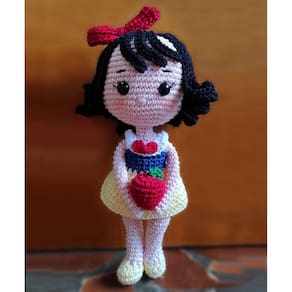 Boneca Branca de Neve Baby Amigurumi