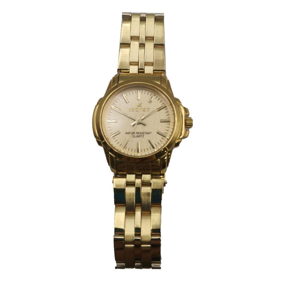 Relógio Feminino Dourado Aço Inox Excelente Prova D`água pequeno caixa 29mm