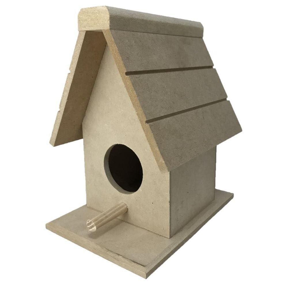 Casa De Passarinho Teto Trabalhado Riscado Com Um Furo Mdf