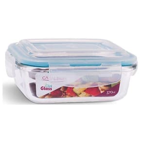 Conjunto 5 Potes Vidro Hermético Mantimentos Marmita 370Ml