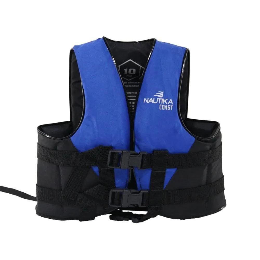 Colete Salva Vidas Nautika Coast Até 10Kg Azul E Preto