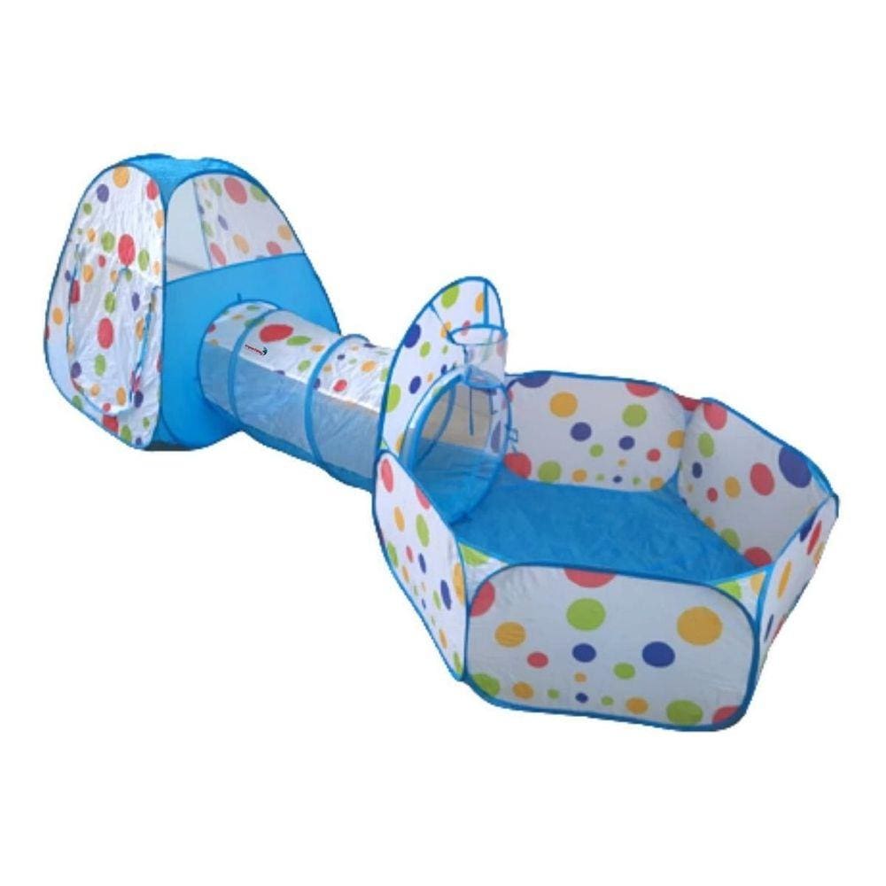 Barraca Infantil Toca Túnel Piscina Bolinhas Bw158 Vermelho