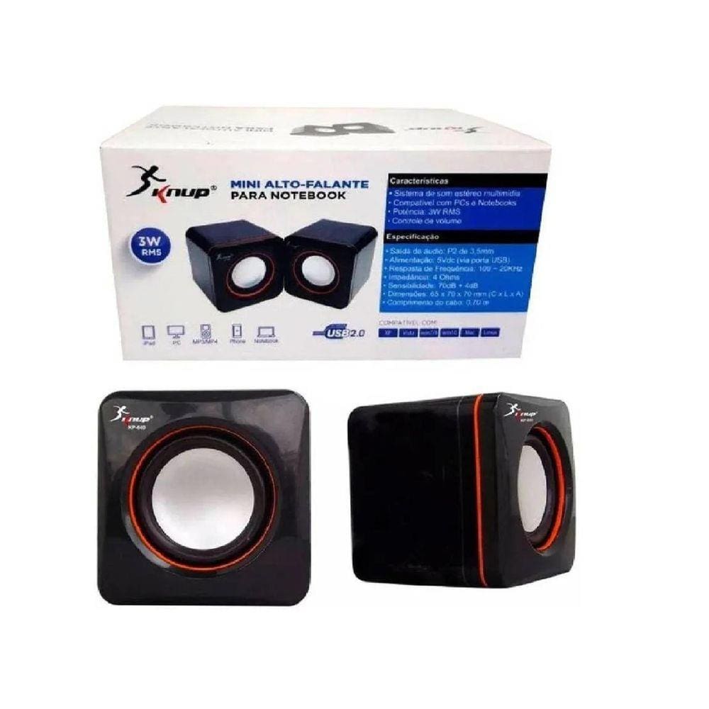 Caixa De Som Pc 3 Rms Kp-600 Knup