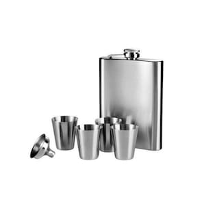 Cantil Porta Bebida De Bolso 230ml Inox Whisky Vodka Rum