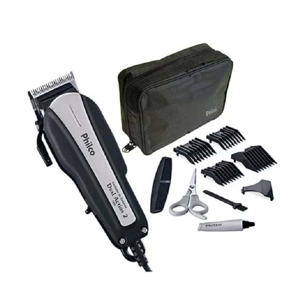 Cortador de Cabelo Philco Dual Action 2 com Acessórios 110V