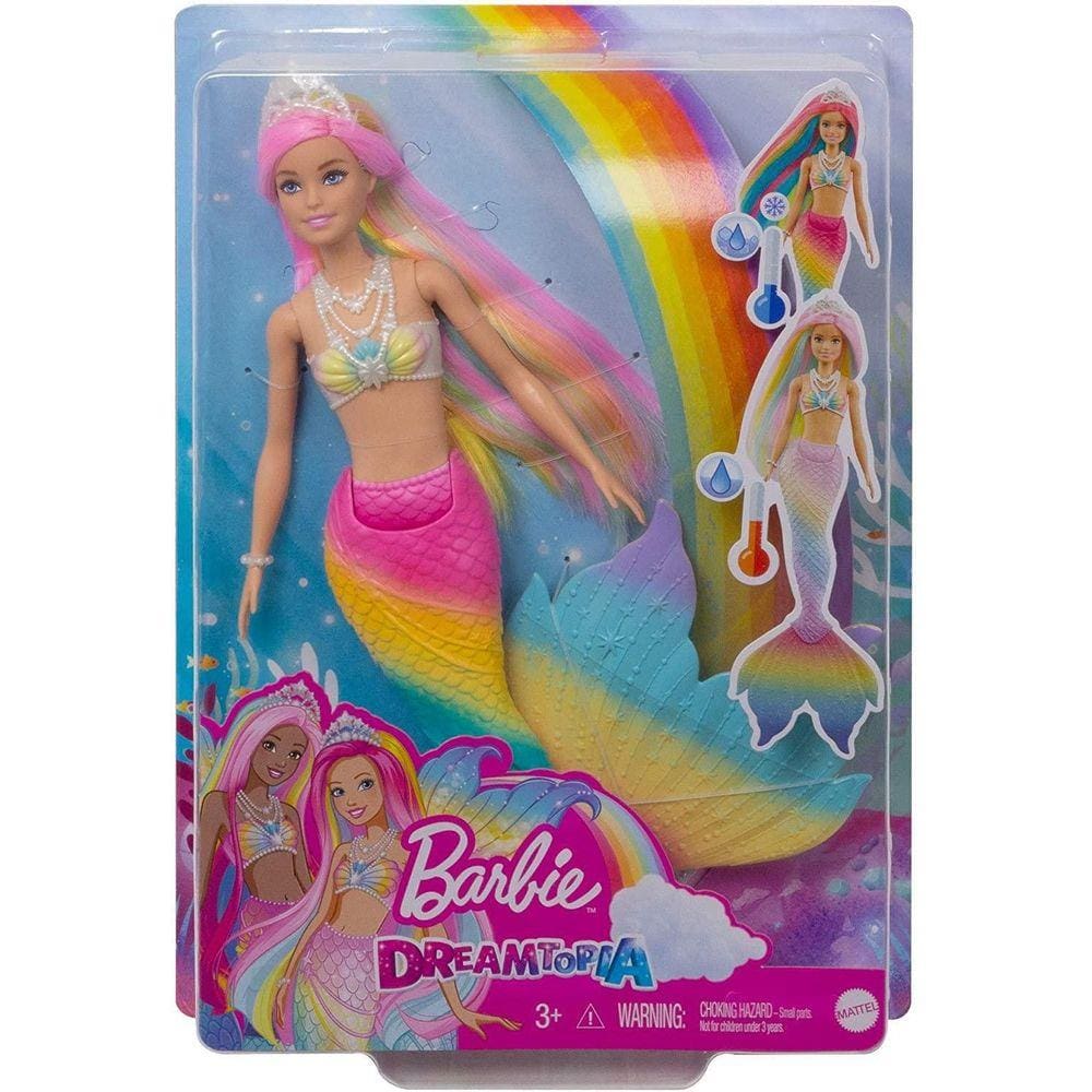 Barbie Fantasia Sereia Muda De Cor Sortimento Gtf89 Mattel