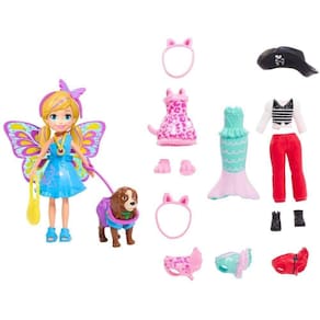 Boneca E Acessórios Polly Pocket Cachorrinho + Fantasias